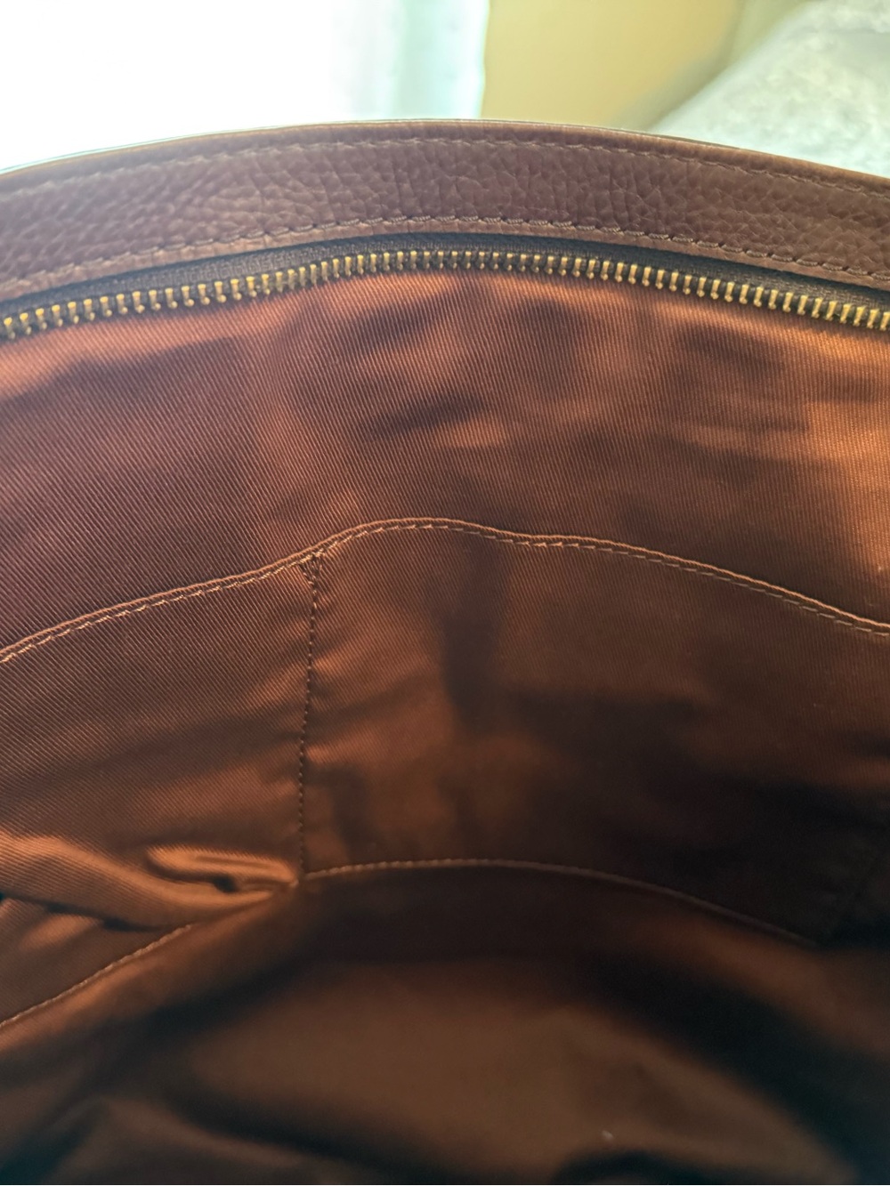 Fossil Brown Croc-Embossed Leather Tote - Picture 6 of 7